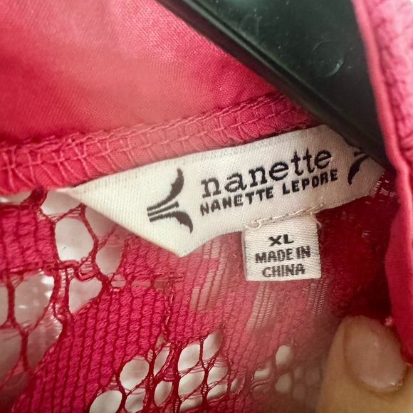 Nanette Lepore Pink Lace Crochet Top - Picture 5 of 5